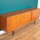 Retro Teak Danish 1960s Long Mid Century Sideboard By Clausen & Søn Denmark