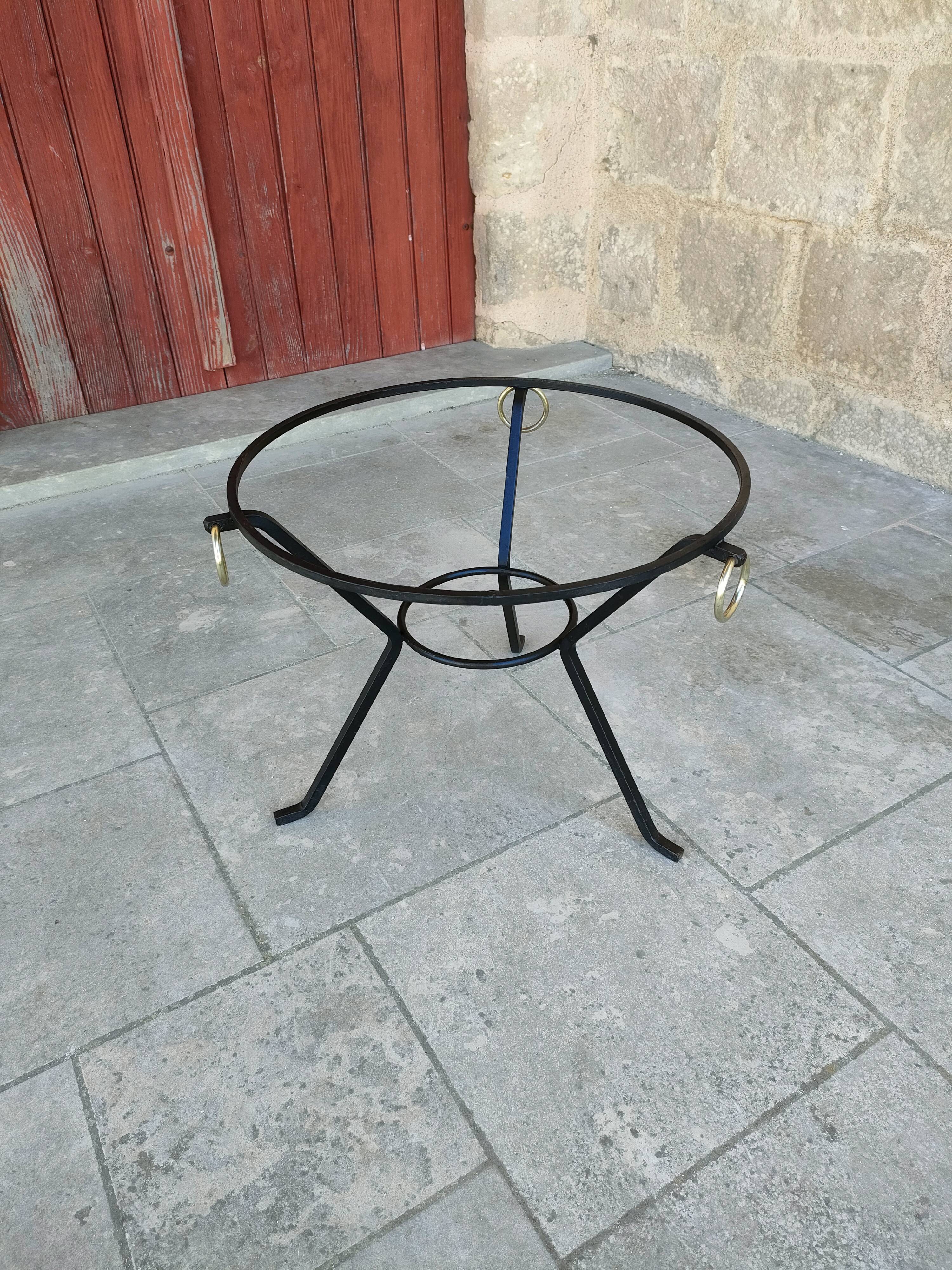 20th century wrought iron coffee table