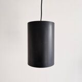Set of 3 black cylinder pendant lamps, by Eila & John Meiling for Louis Poulsen, Denmark 1967