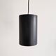 Set of 3 black cylinder pendant lamps, by Eila & John Meiling for Louis Poulsen, Denmark 1967