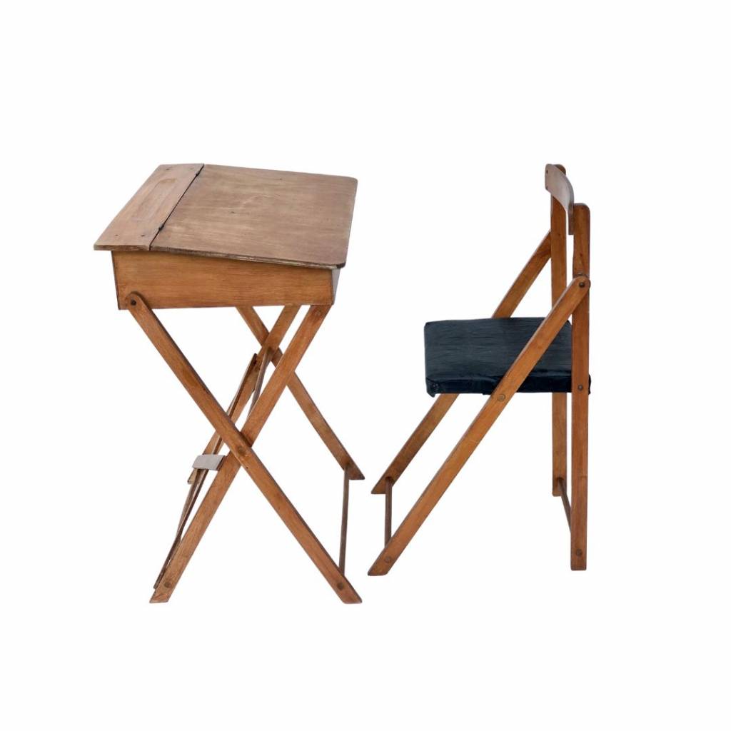 Folding desk and chair for children