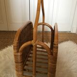 Rattan magazine holder