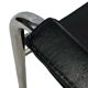 Fauteuil en cuir style Breuer vintage B32/34, design italien