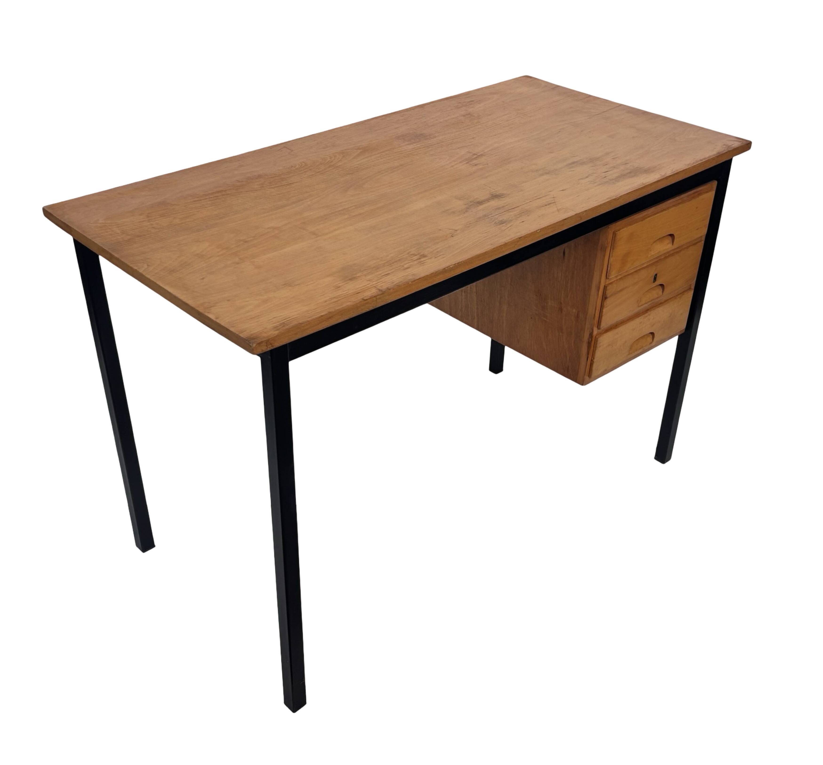 Vintage Desk 1960s Design Workspace with drawers