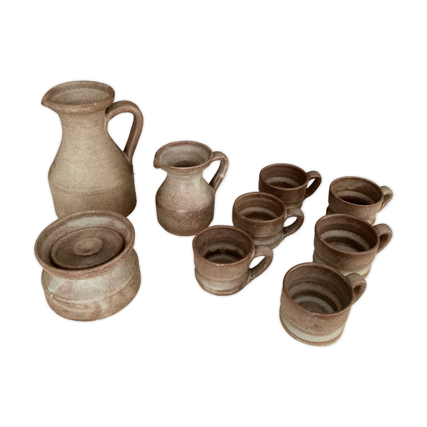 Stoneware coffee service. Vallauris.vintage