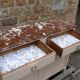 Renovated Art Deco buffet – Beige Paris-Brest & red marble