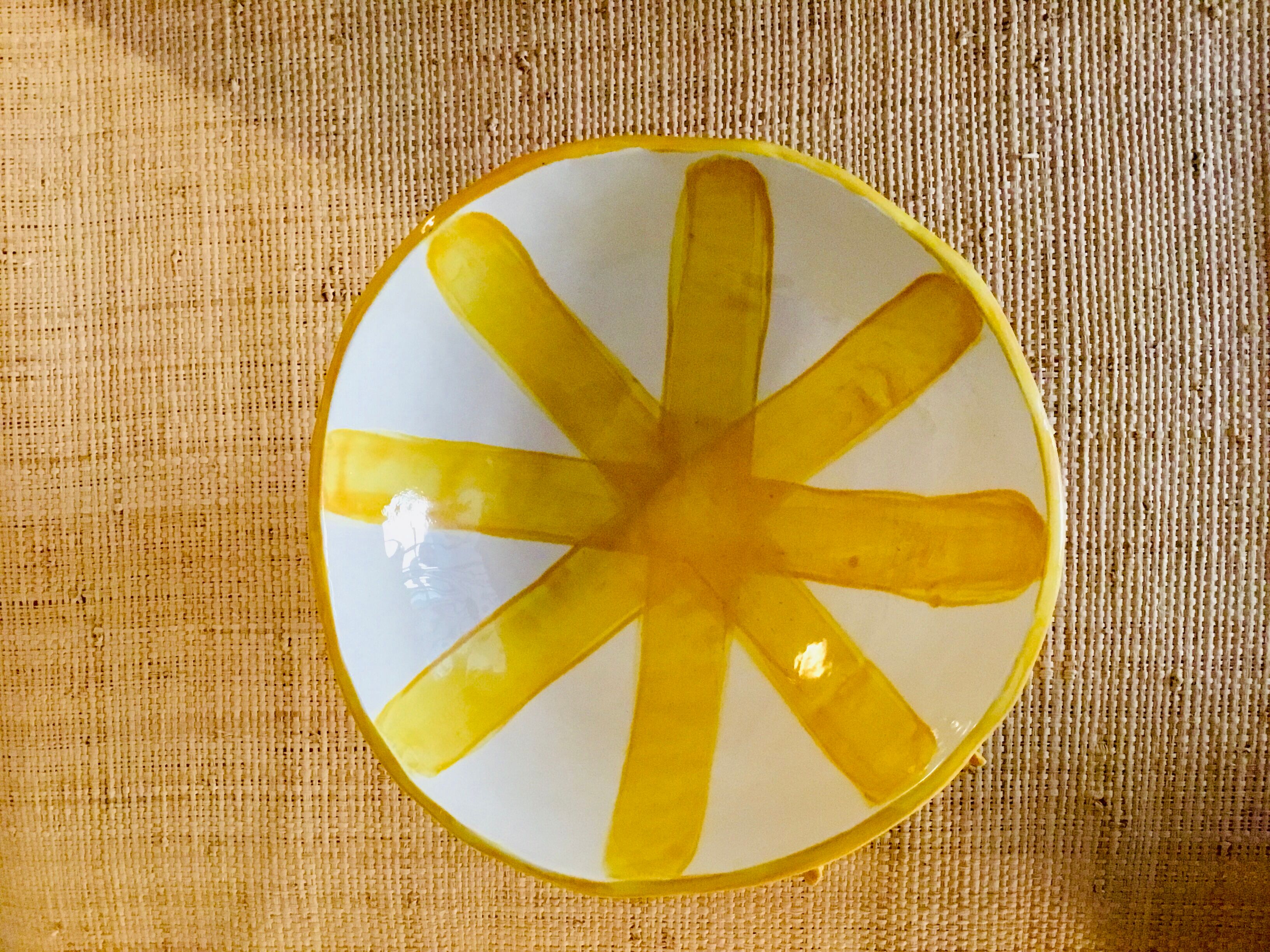 Hand-painted ceramic cut