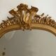 Antique napoleon mirror lll gilded pediment with rare gold leaf 103x182cm