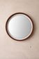 Rare Round Illuminated Teak Mirror from the 1960s