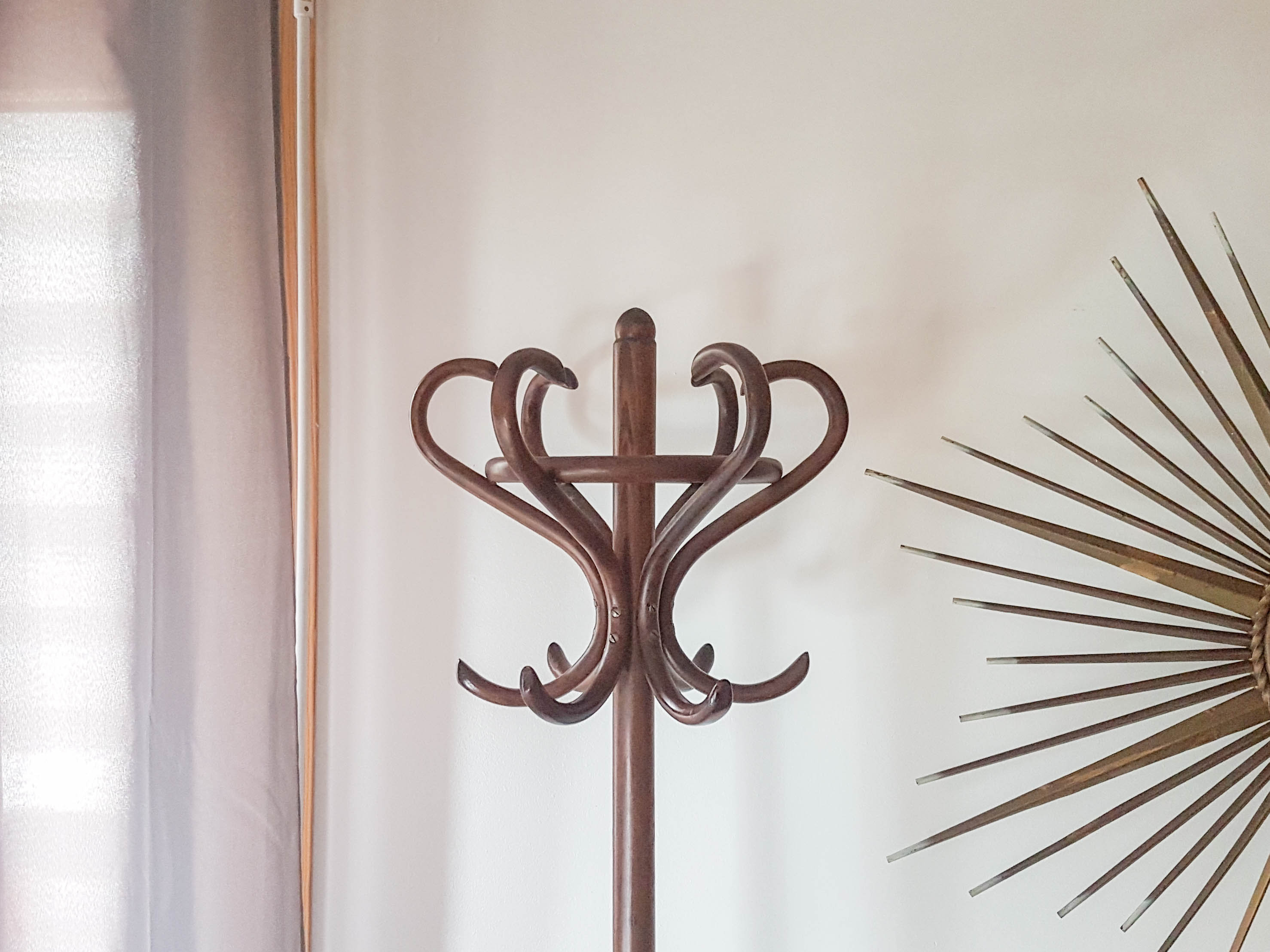 Rustic wood vintage coatrack