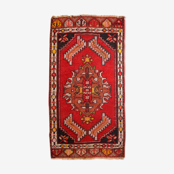 Vintage Turkish Yastik handmade carpet 50cm x 96cm