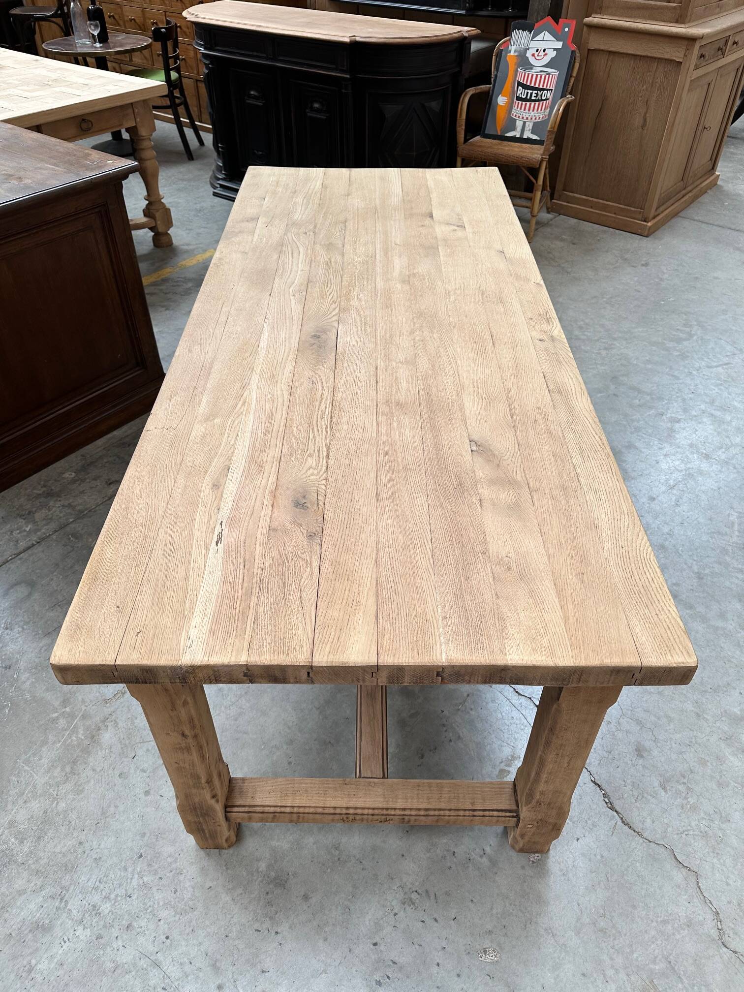 Solid oak farmhouse table