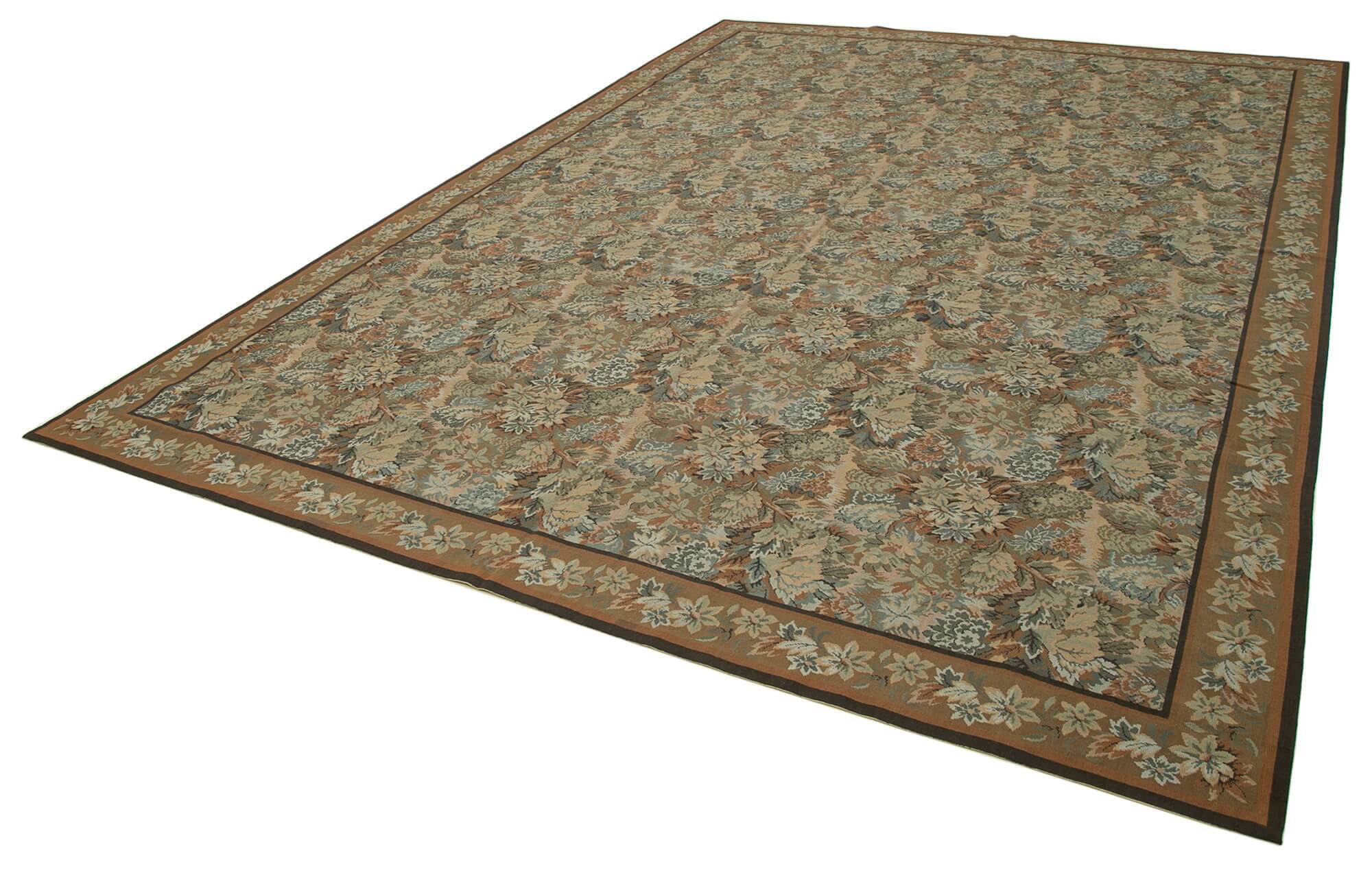 Handmade Vintage Flatweave Needlepoint Kilim 288 cm x 409 cm