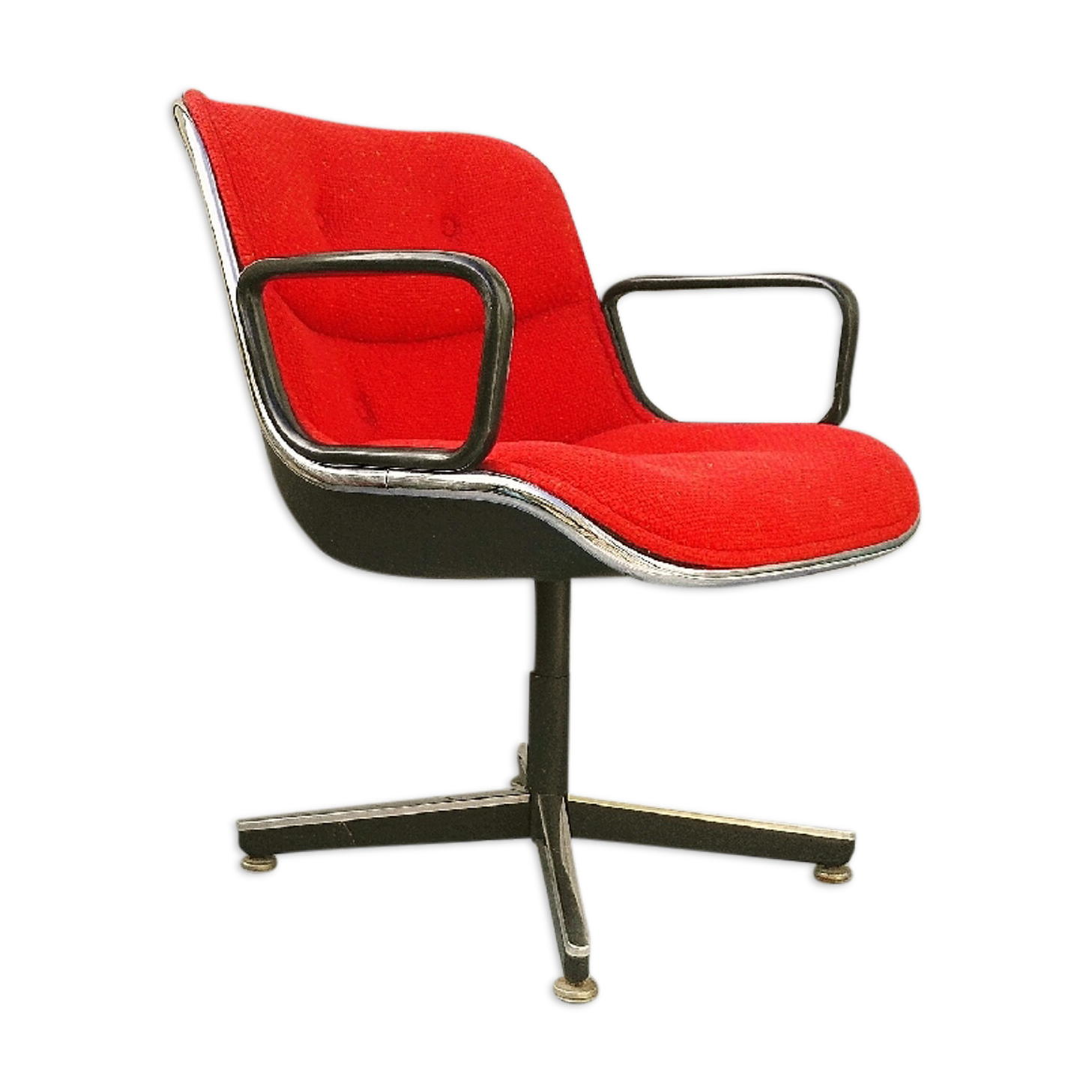 Charles Pollock swivel armchair for Knoll International design Italy