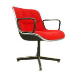 Charles Pollock swivel armchair for Knoll International design Italy