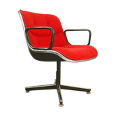 Charles Pollock swivel armchair for Knoll International design Italy