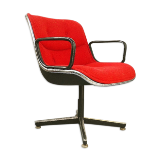 Charles Pollock swivel armchair for Knoll International design Italy