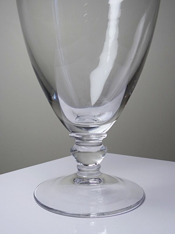 Grande carafe à décanter balustre vintage en cristal soufflé, années 1960