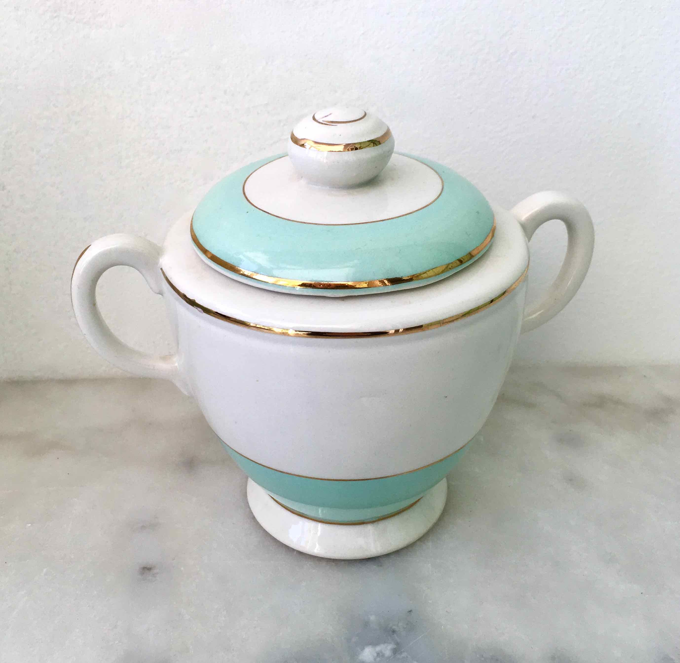 Coffee service earthenware from Lunéville for 6 people