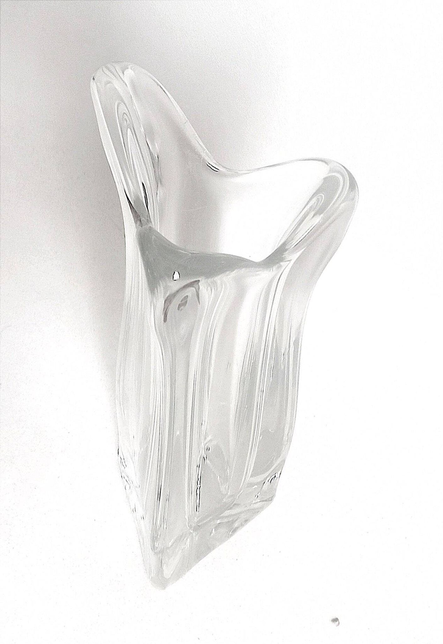 Vase cristal Lux Glass Années 50 Hauteur 27,5 cm