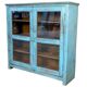 Burmese teak showcase with original blue patina