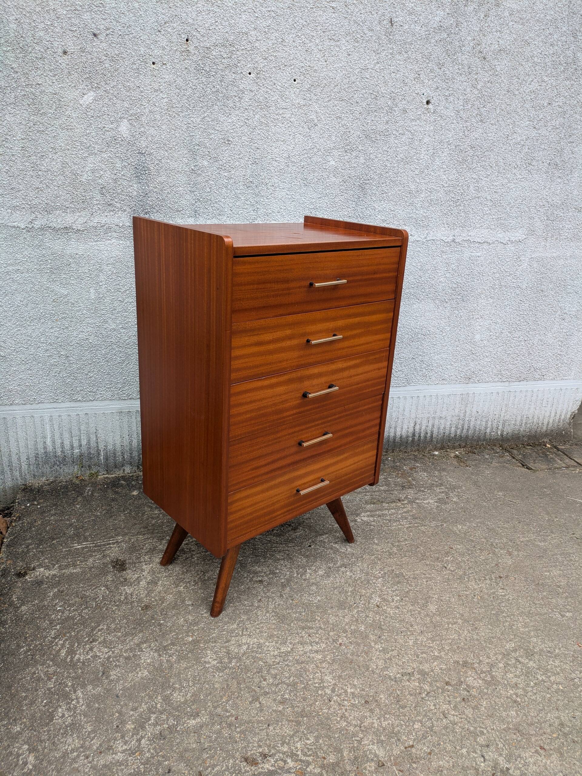Vintage chest of drawers, high chest of drawers