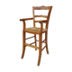 Wooden children's high chair and mulched seat