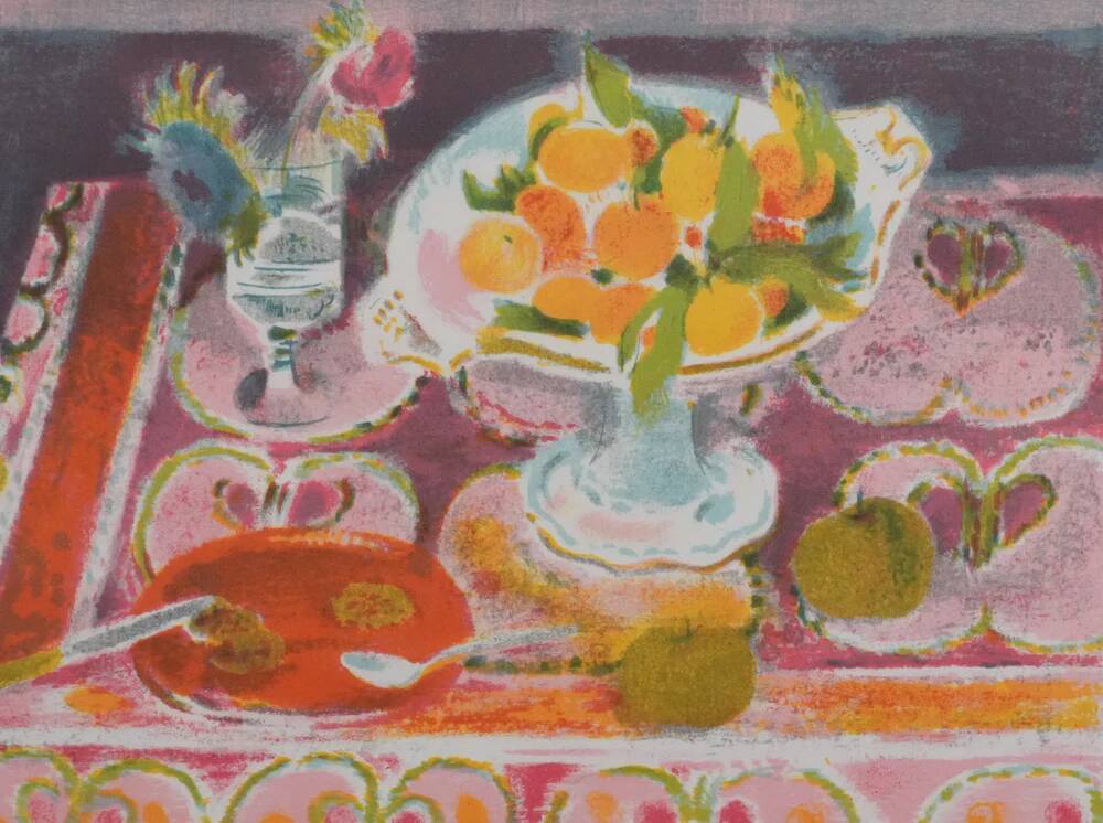 Paul Collomb: The Indian sheet, original signed lithograph.