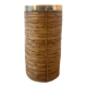 Basket - umbrella stand - plant pot cover in rattan and brass