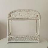 Vintage rattan wall shelf