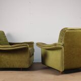 Pair of vintage velvet armchairs – 1960s