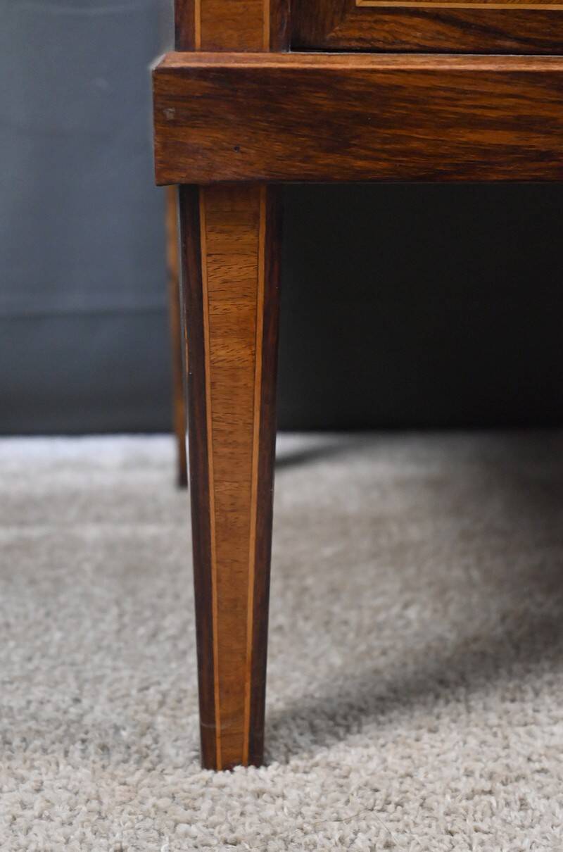 Rosewood and rosewood marquetry display cabinet, Louis XVI style – first part of the 20th century