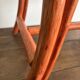 Vintage bamboo and curved rattan luggage rack