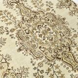 Turkish Light Green & Cream Vintage Rug, 162x259Cm