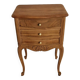 Louis XV style wooden bedside chest of drawers