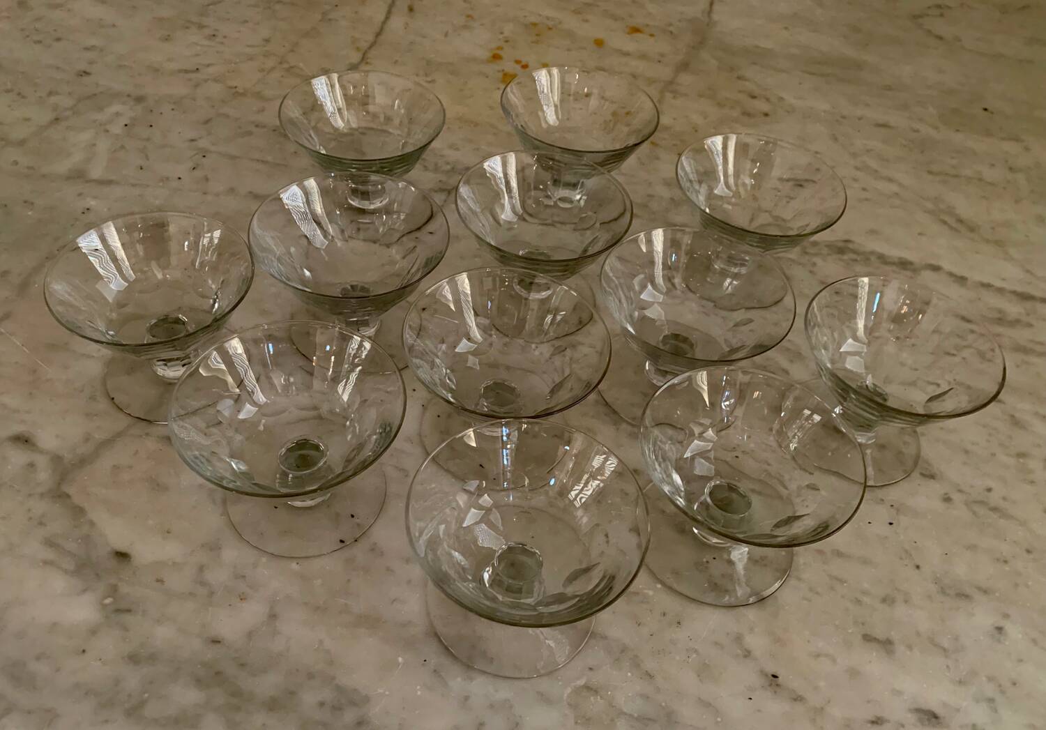 12 champagne glasses