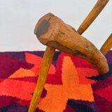 Brutalist style wooden magazine rack from the 1960s