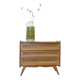 Wooden and rattan chest of drawers from the 60s.