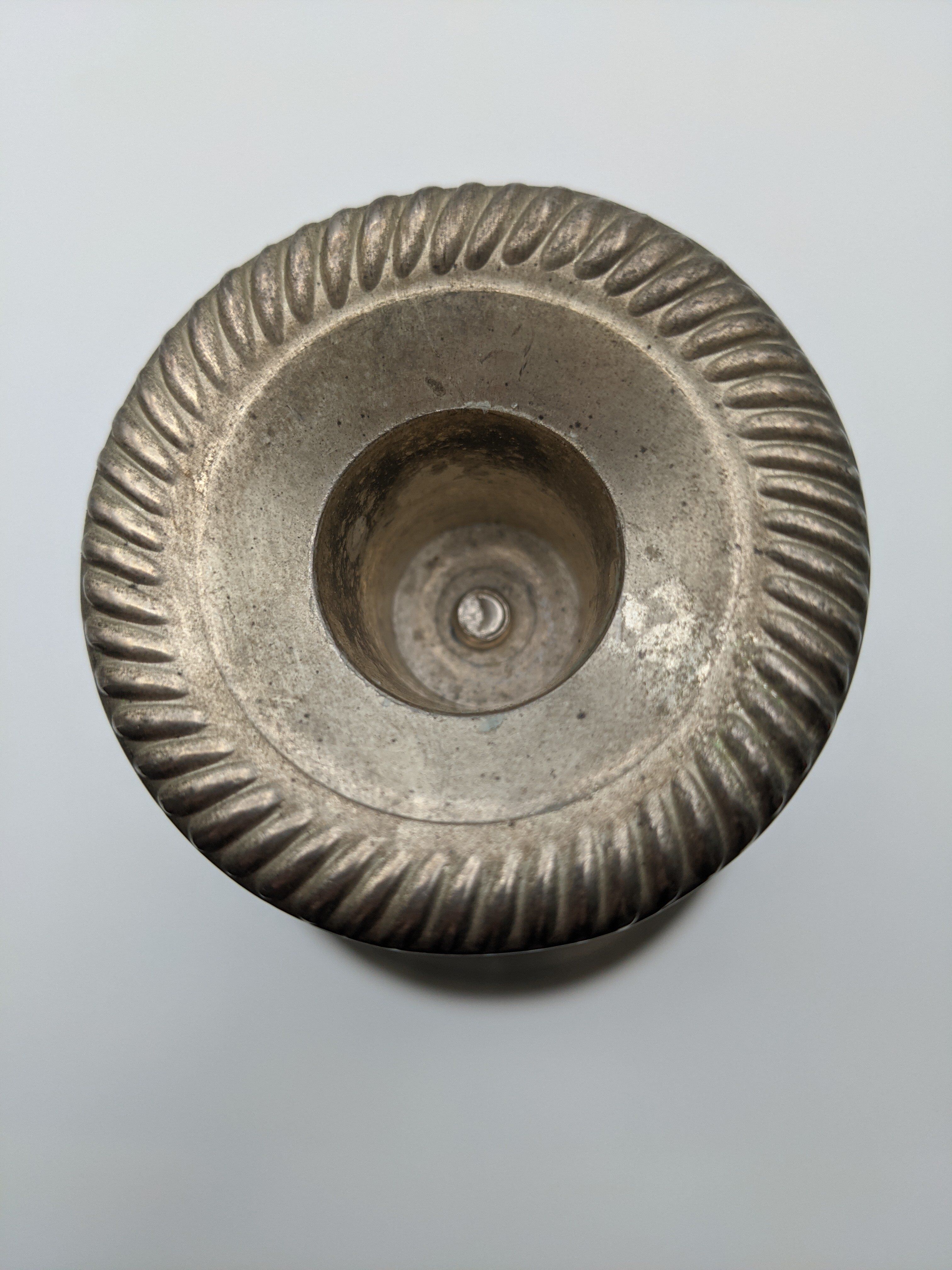 Silver metal chandelier