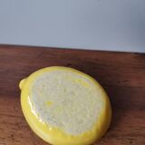 Vintage lemon-shaped slip ashtray