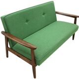 Vintage 3 seater fabric sofa