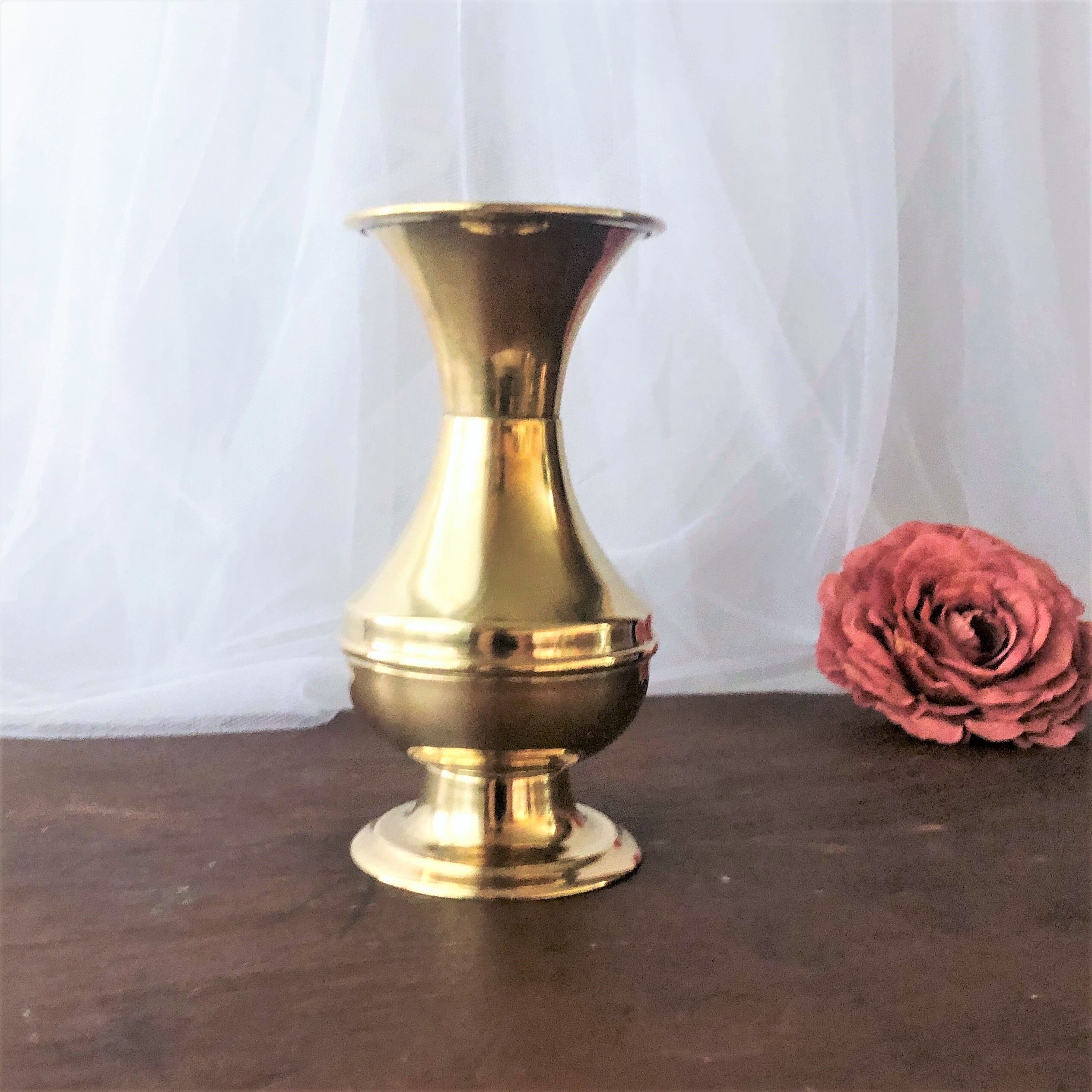 Vase soliflore laiton doré