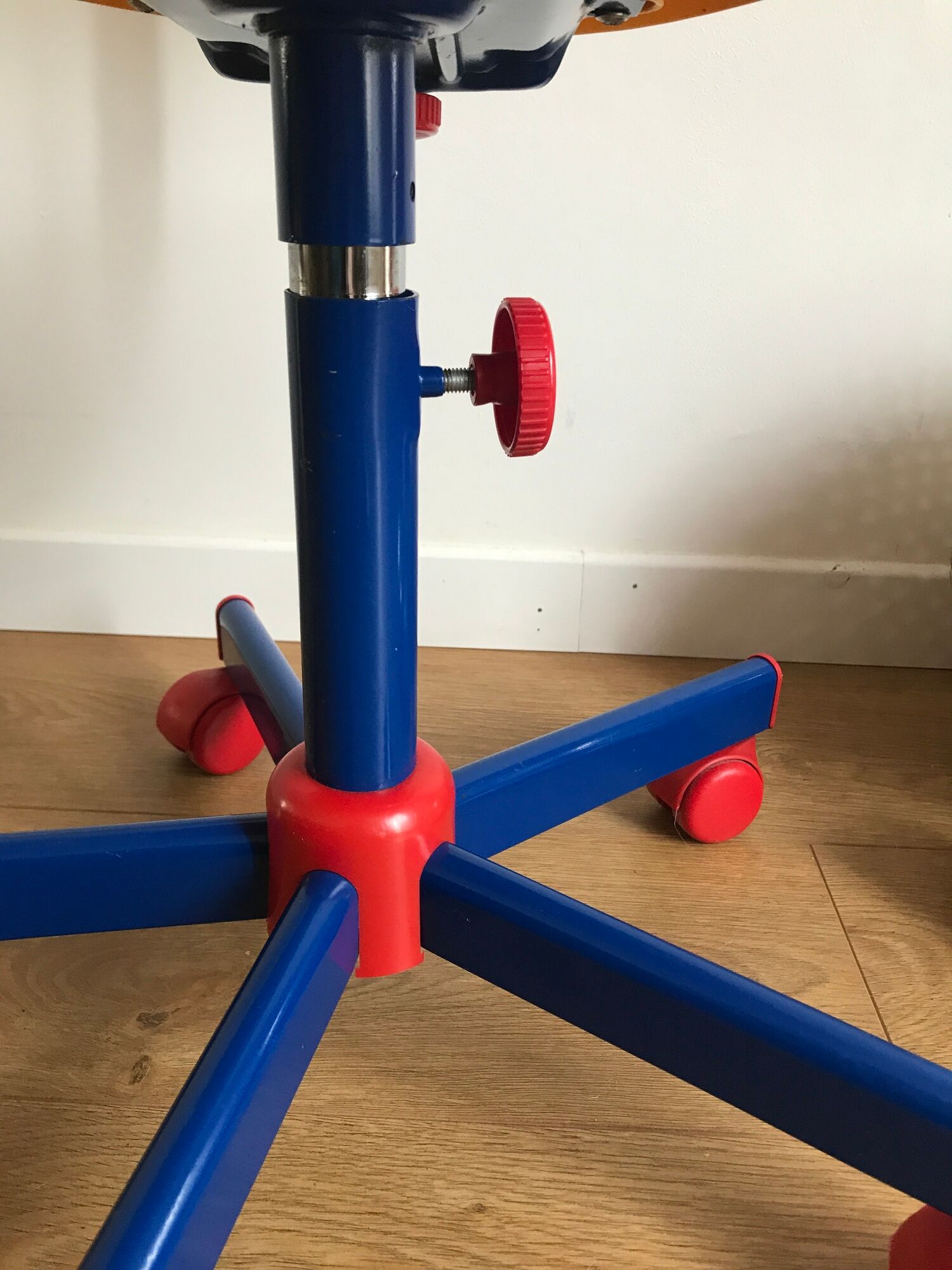 Wheeled office chair for children by ikea, "memphis style", 90s