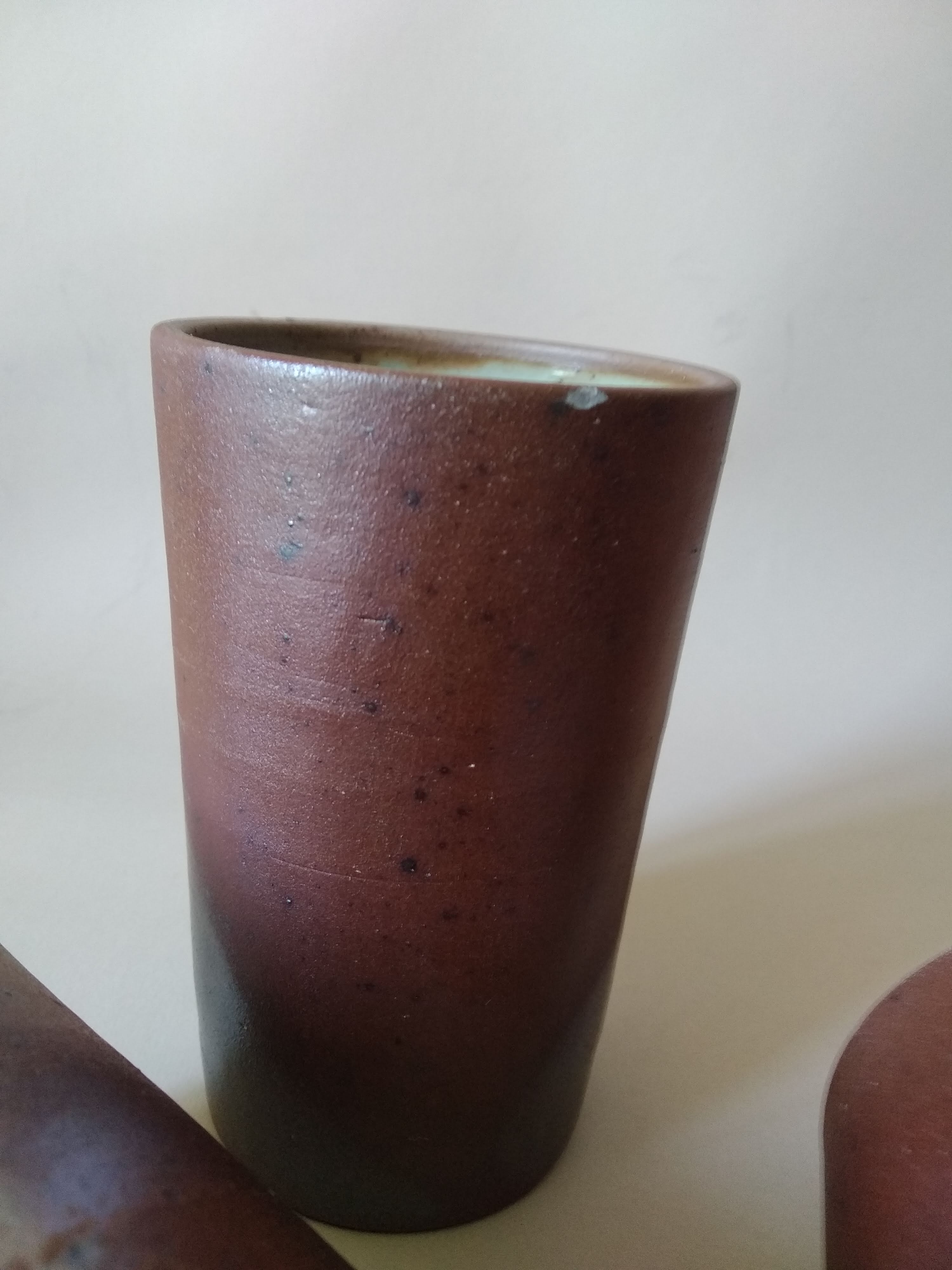 Service orangeade artisanal stoneware vintage 70