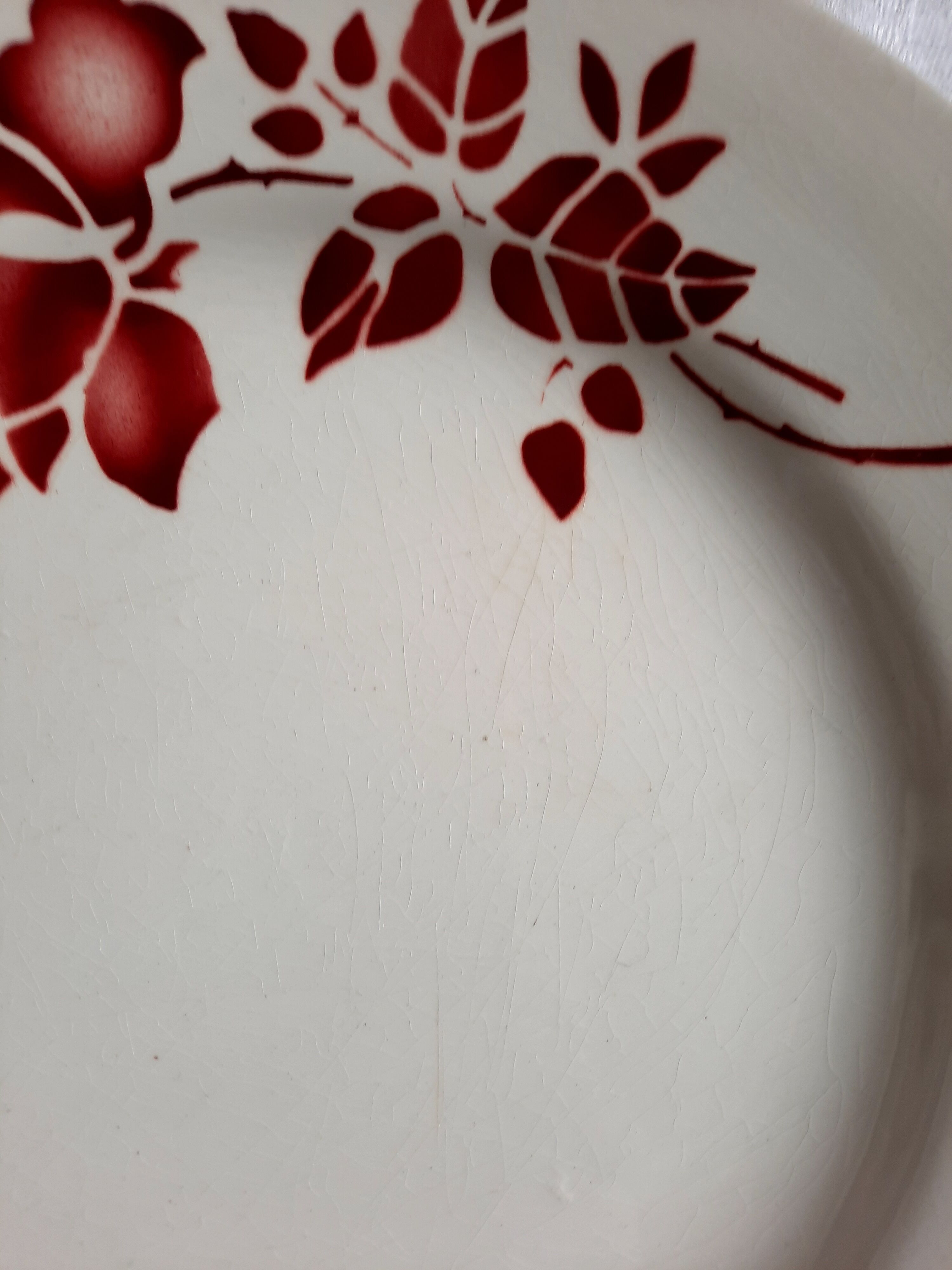 6 old flat plates mismatched in earthenware
