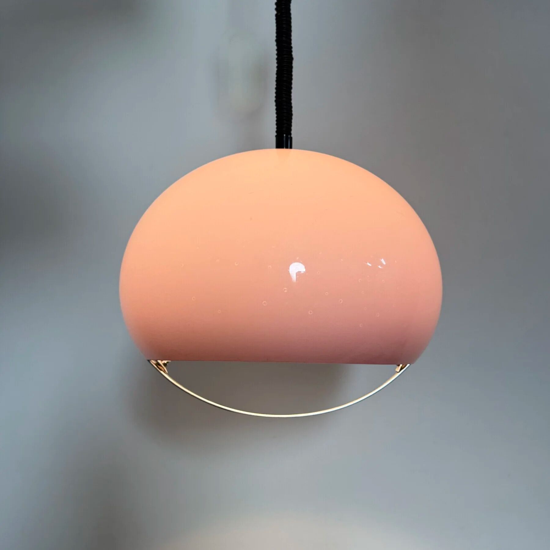 Mid-century purple plastic hanging lamp Harvey Guzzini for Meblo, 1970s