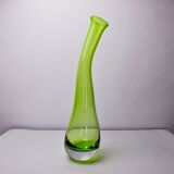 Vase sommerso vert XL par seguso, italie, 1970