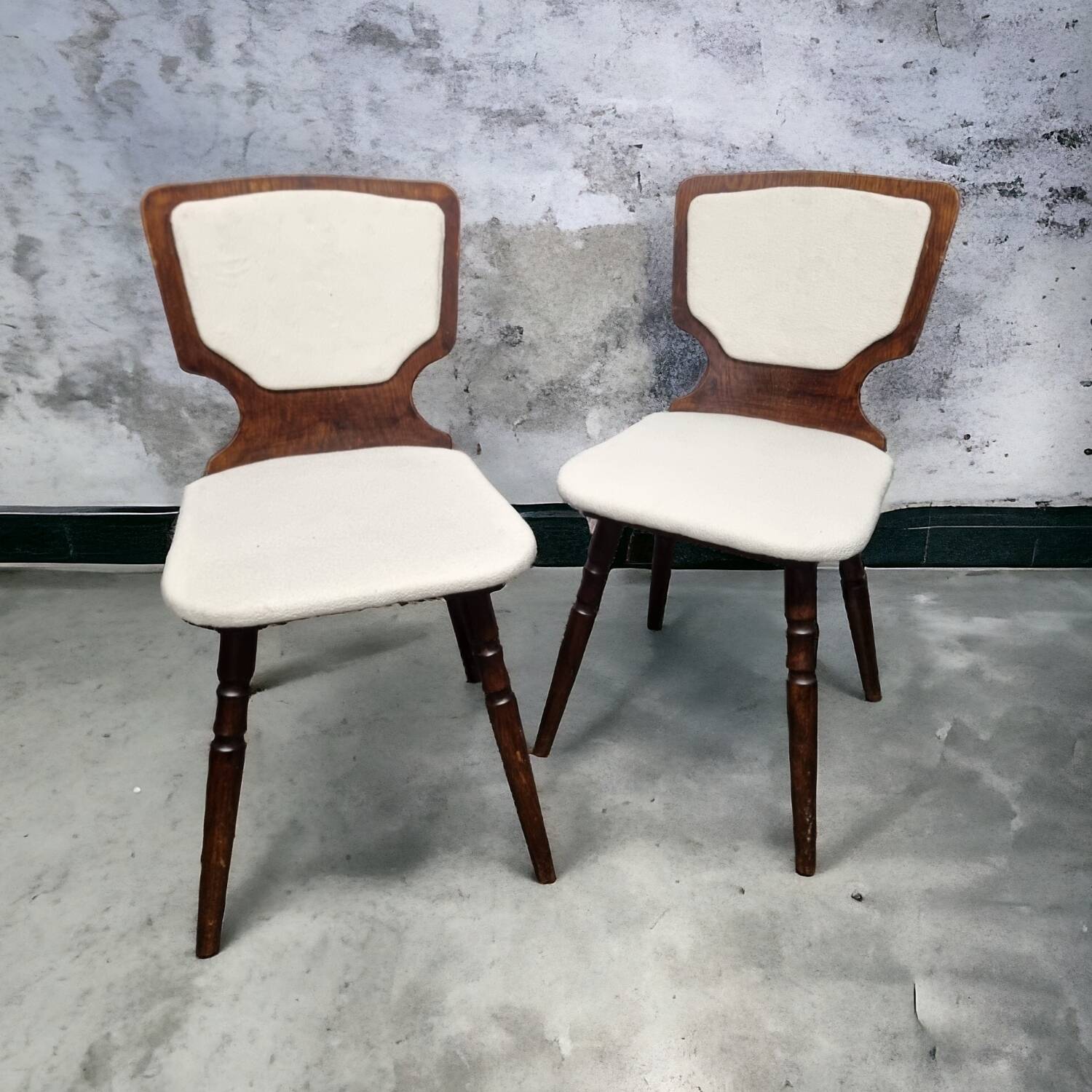 Pair of vintage wooden chairs
