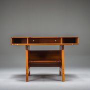 Mid-century modern teak desk, 1980s
