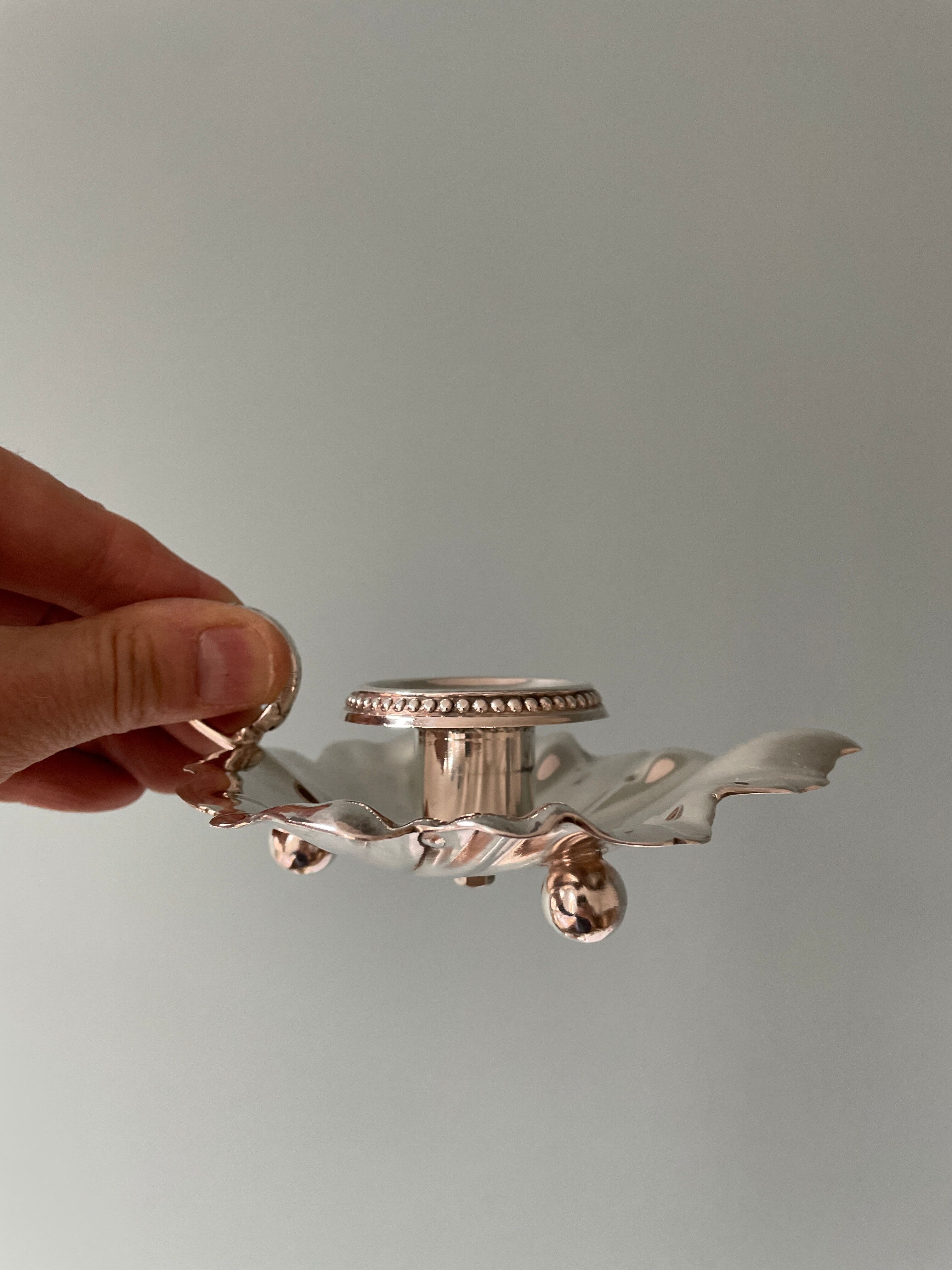 Silver metal candle holder, SFAM goldsmith